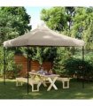 vidaXL Party Tent Folding Taupe 292 x 292 x 315 cm Oxford Fabric — Model: without sidewall