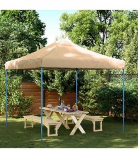 vidaXL Party Tent Folding Beige 292 x 292 x 315 cm Oxford Fabric — Model: without sidewall