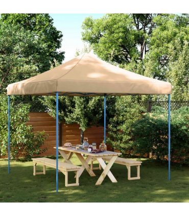 vidaXL Party Tent Folding Beige 292 x 292 x 315 cm Oxford Fabric — Model: without sidewall