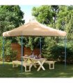 vidaXL Party Tent Folding Beige 292 x 292 x 315 cm Oxford Fabric — Model: without sidewall