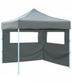 vidaXL Party Tent Folding Anthracite 291 x 291 x 315 cm Oxford Fabric — Model: with 2 sidewalls
