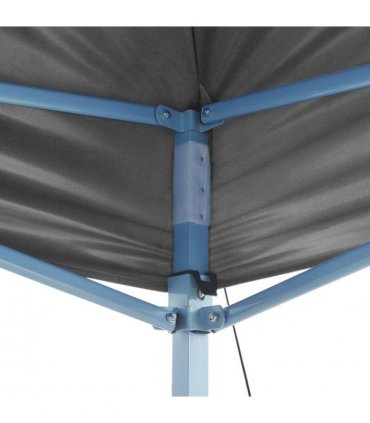 vidaXL Party Tent Folding Anthracite 291 x 291 x 315 cm Oxford Fabric — Model: with 2 sidewalls