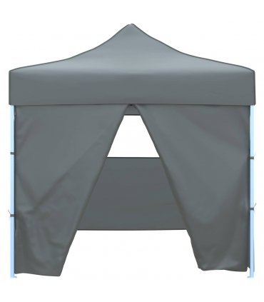 vidaXL Party Tent Folding Anthracite 291 x 291 x 315 cm Oxford Fabric — Model: with 4 sidewalls