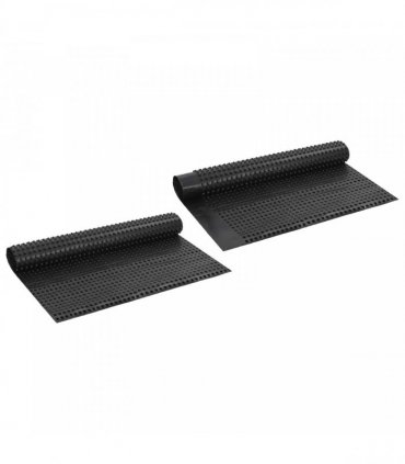 vidaXL Dimpled Drainage Sheet 2 pcs Black 1 x 20 m HDPE