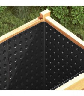 vidaXL Dimpled Drainage Sheet 2 pcs Black 0.5 x 20 m HDPE