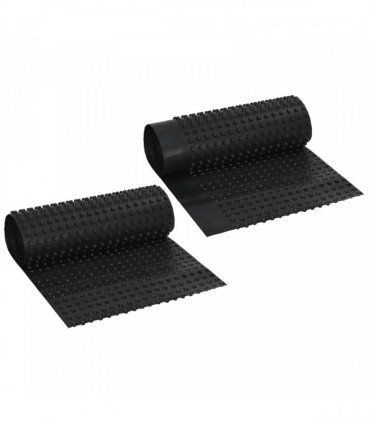 vidaXL Dimpled Drainage Sheet 2 pcs Black 0.5 x 20 m HDPE