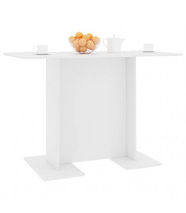vidaXL Dining Table White 110x60x75 cm Engineered Wood