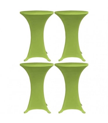 vidaXL Stretch Table Cover 4 pcs 70 cm Green