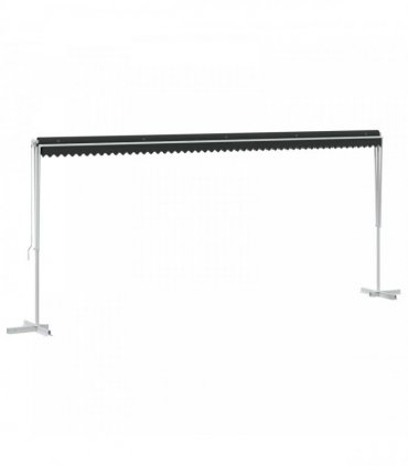 vidaXL Free Standing Awning Anthracite 6 x 3 m Polyester — Model: with white frame