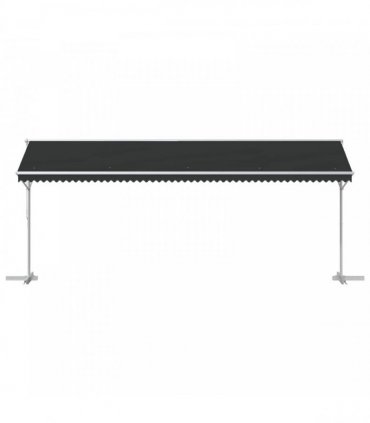 vidaXL Free Standing Awning Anthracite 6 x 3 m Polyester — Model: with white frame