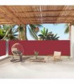 vidaXL Retractable Side Awning Red 160x1000 cm — Size: 160 x 1000 cm