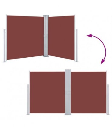 vidaXL Retractable Side Awning Brown 140x600 cm — Size: 140 x 600 cm — V0672154340