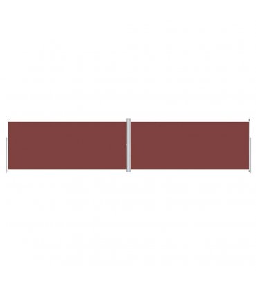 vidaXL Retractable Side Awning Brown 220x1000 cm — Size: 220 x 1000 cm