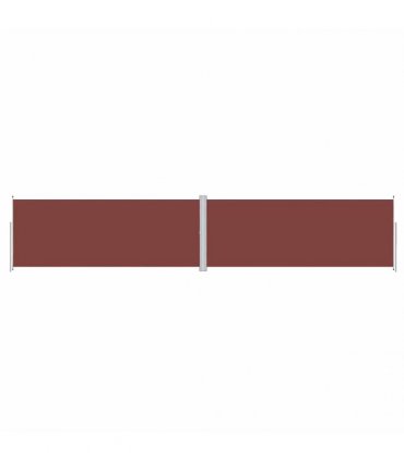 vidaXL Retractable Side Awning Brown 200x1000 cm — Size: 200 x 1000 cm