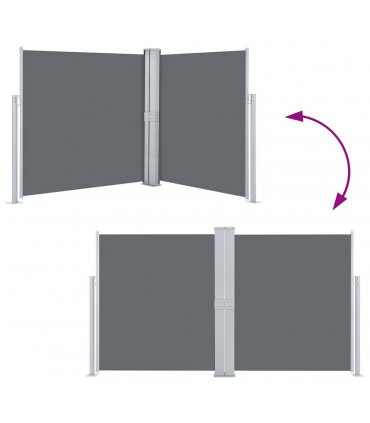 vidaXL Retractable Side Awning Anthracite 140x600 cm — Size: 140 x 600 cm — V0672154345