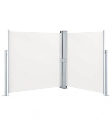 vidaXL Patio Retractable Double Side Awning 170x600 cm Cream — Size: 170 x 600 cm