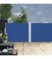 vidaXL Patio Retractable Side Awning 140x1200 cm Blue — Size: 140 x 1200 cm