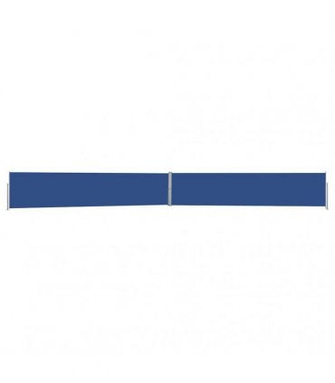 vidaXL Patio Retractable Side Awning 140x1200 cm Blue — Size: 140 x 1200 cm