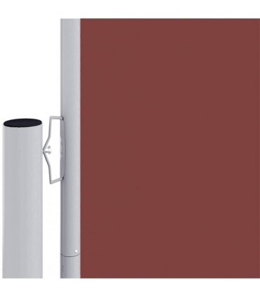 vidaXL Retractable Side Awning Brown 160x1200 cm — Size: 160 x 1200 cm — V0672154353