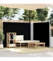 vidaXL Retractable Side Awning Black 140x1000 cm — Size: 140 x 1000 cm