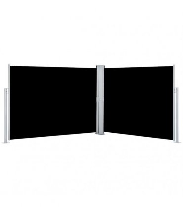 vidaXL Retractable Side Awning Black 140x1000 cm — Size: 140 x 1000 cm