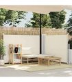 vidaXL Retractable Side Awning Cream 120x600 cm — Size: 117 x 600 cm