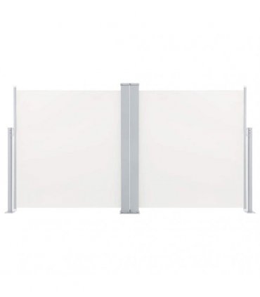 vidaXL Retractable Side Awning Cream 120x600 cm — Size: 117 x 600 cm
