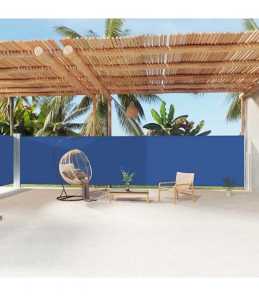 vidaXL Retractable Side Awning Blue 180x1200 cm — Size: 180 x 1200 cm