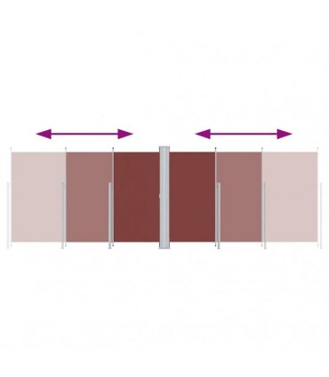vidaXL Retractable Side Awning Brown 200x600 cm — Size: 200 x 600 cm