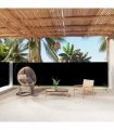 vidaXL Side Awning | Black | Polyester with PU coating, Steel, Aluminium — Size: 160 x 1000 cm