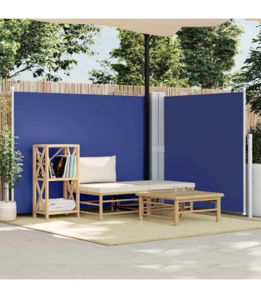 vidaXL Retractable Side Awning Blue 140x1000 cm — Size: 140 x 1000 cm