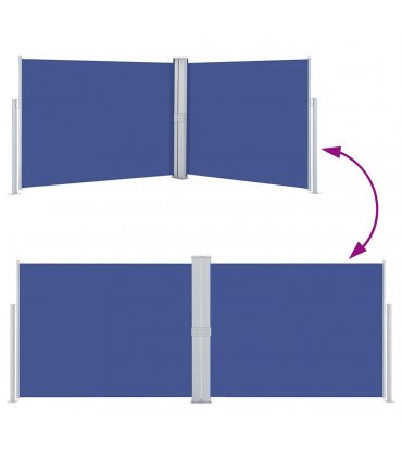vidaXL Retractable Side Awning Blue 140x1000 cm — Size: 140 x 1000 cm