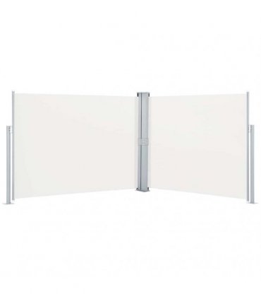 vidaXL Retractable Side Awning Cream 140x1000 cm — Size: 140 x 1000 cm — V0672154376