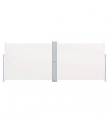 vidaXL Retractable Side Awning Cream 140x1000 cm — Size: 140 x 1000 cm — V0672154376
