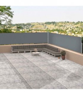 vidaXL Retractable Side Awning Anthracite 117x1200 cm — Size: 117 x 1200 cm