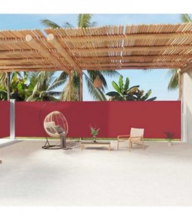 vidaXL Retractable Side Awning Red 180x1200 cm — Size: 180 x 1200 cm
