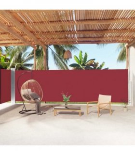 vidaXL Retractable Side Awning Red 180x1000 cm — Size: 180 x 1000 cm
