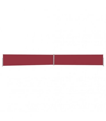 vidaXL Patio Retractable Side Awning 140x1200 cm Red — Size: 140 x 1200 cm
