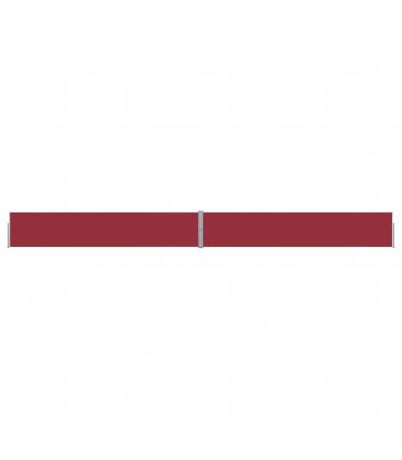vidaXL Patio Retractable Side Awning 140x1200 cm Red — Size: 140 x 1200 cm