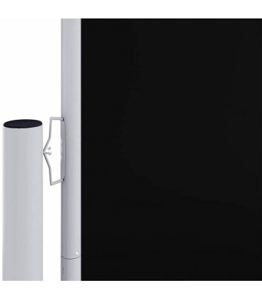 vidaXL Retractable Side Awning Black 180x1200 cm — Size: 180 x 1200 cm