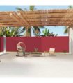 vidaXL Retractable Side Awning Red 200x1200 cm — Size: 200 x 1200 cm