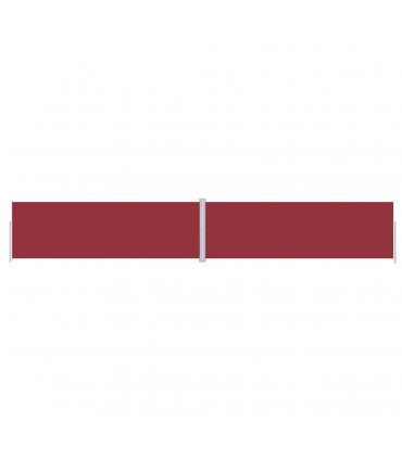 vidaXL Retractable Side Awning Red 200x1200 cm — Size: 200 x 1200 cm