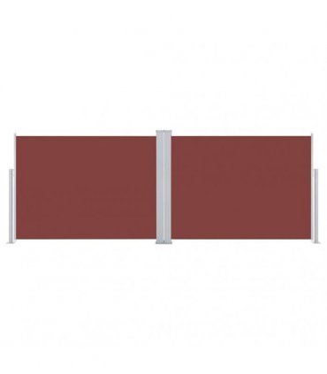 vidaXL Retractable Side Awning Brown 120x1000 cm — Size: 117 x 1000 cm