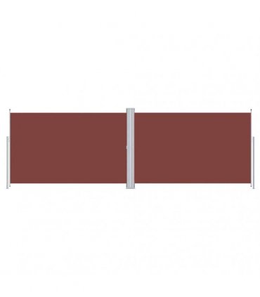 vidaXL Retractable Side Awning Brown 220x600 cm — Size: 220 x 600 cm — V0672154398