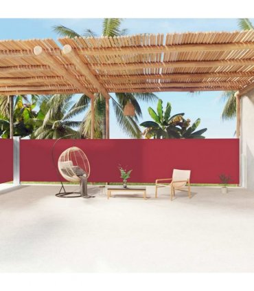 vidaXL Retractable Side Awning Red 160x1200 cm — Size: 160 x 1200 cm
