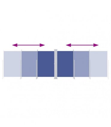 vidaXL Retractable Side Awning Blue 180x600 cm — Size: 180 x 600 cm