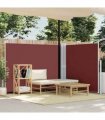 vidaXL Retractable Side Awning Brown 140x1000 cm — Size: 140 x 1000 cm — V0672154410