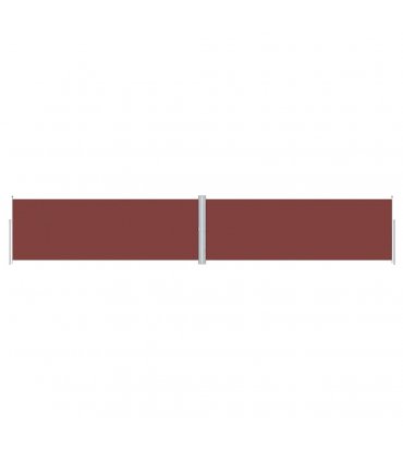 vidaXL Retractable Side Awning Brown 180x1000 cm — Size: 180 x 1000 cm — V0672154411