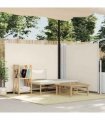 vidaXL Retractable Side Awning Cream 140x600 cm — Size: 140 x 600 cm — V0672154414