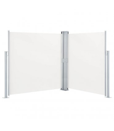 vidaXL Retractable Side Awning Cream 140x600 cm — Size: 140 x 600 cm — V0672154414